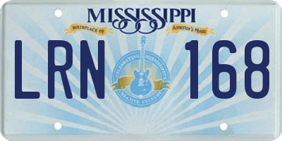 MS license plate LRN168