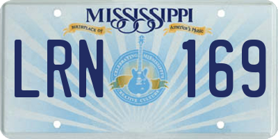 MS license plate LRN169