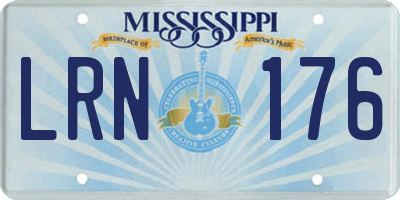 MS license plate LRN176