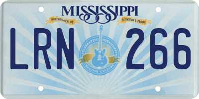 MS license plate LRN266