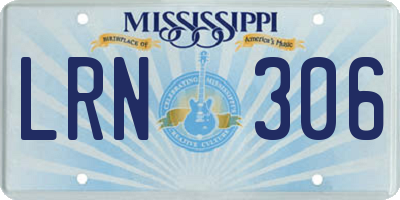 MS license plate LRN306