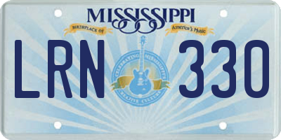 MS license plate LRN330