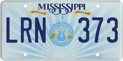 MS license plate LRN373