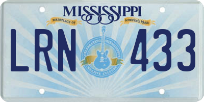 MS license plate LRN433