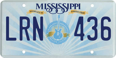 MS license plate LRN436