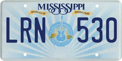 MS license plate LRN530