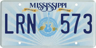 MS license plate LRN573