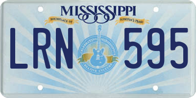 MS license plate LRN595