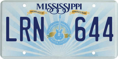 MS license plate LRN644