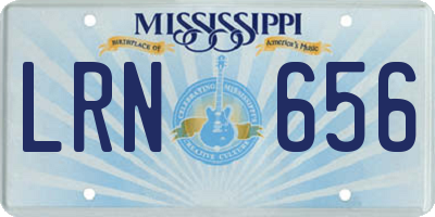 MS license plate LRN656