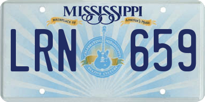 MS license plate LRN659
