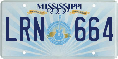 MS license plate LRN664