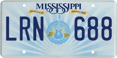 MS license plate LRN688