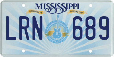 MS license plate LRN689