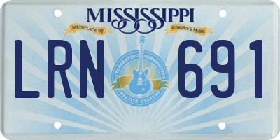 MS license plate LRN691