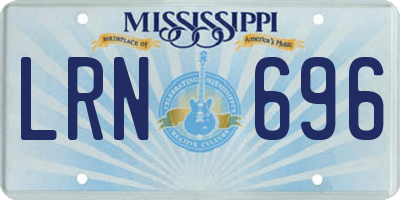 MS license plate LRN696