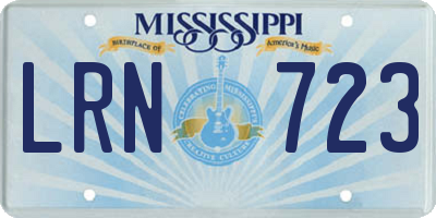 MS license plate LRN723