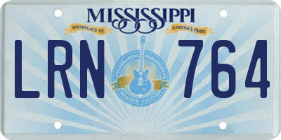 MS license plate LRN764