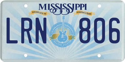 MS license plate LRN806