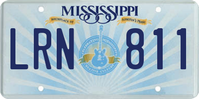 MS license plate LRN811