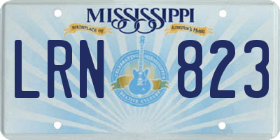 MS license plate LRN823