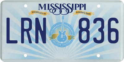 MS license plate LRN836