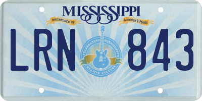 MS license plate LRN843