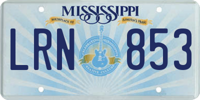 MS license plate LRN853