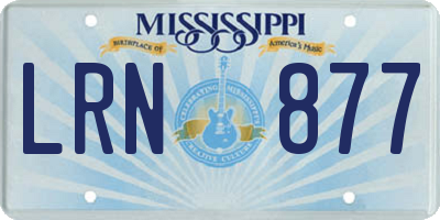 MS license plate LRN877