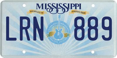 MS license plate LRN889