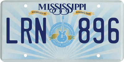 MS license plate LRN896
