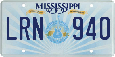 MS license plate LRN940