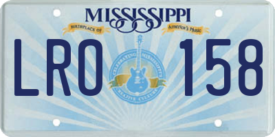MS license plate LRO158