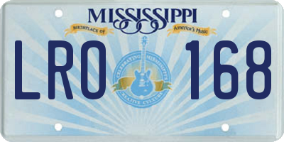 MS license plate LRO168