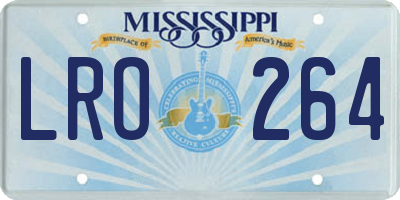 MS license plate LRO264