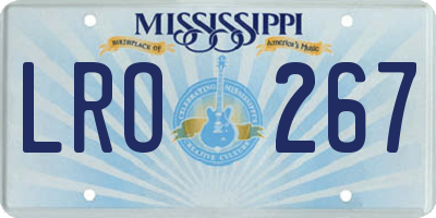 MS license plate LRO267