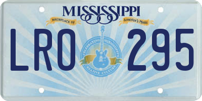MS license plate LRO295