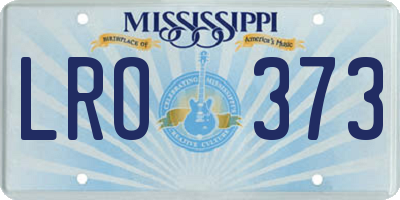 MS license plate LRO373