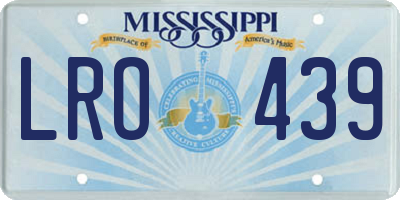 MS license plate LRO439