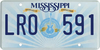MS license plate LRO591