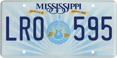 MS license plate LRO595