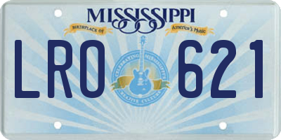 MS license plate LRO621