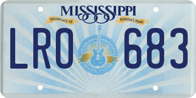 MS license plate LRO683