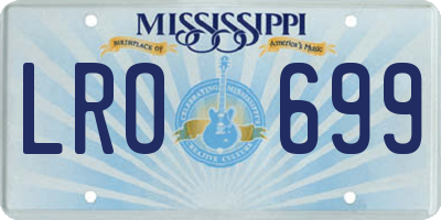 MS license plate LRO699