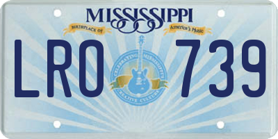 MS license plate LRO739