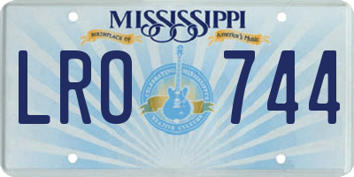MS license plate LRO744