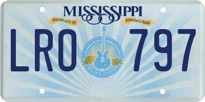 MS license plate LRO797