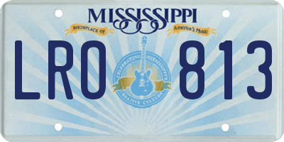 MS license plate LRO813