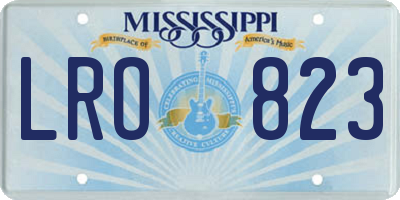 MS license plate LRO823
