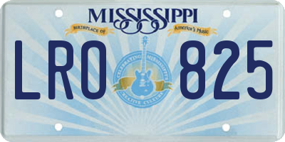 MS license plate LRO825